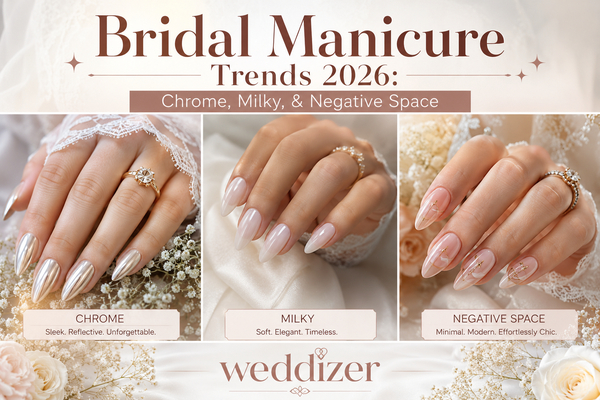 Bridal Manicure Trends 2026: Chrome, Milky, & Negative Space