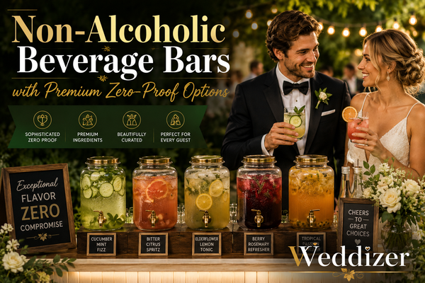 Non-Alcoholic Beverage Bars with Premium Zero-Proof Options: The Future of Stylish Wedding Receptions