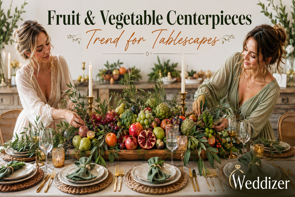 Fruit & Vegetable Centerpieces Trend for Tablescapes: A Fresh Take on Wedding and Event Decor