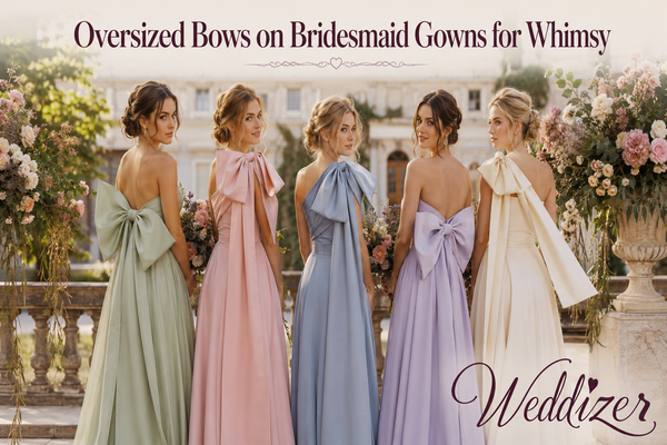 Oversized Bows on Bridesmaid Gowns for Whimsy: The Elegant Wedding Trend Making Bridal Parties Unforgettable